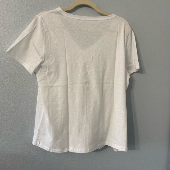 NWT Old Navy Everywear T-Shirt in White and Seafoam Green Size L - Picture 6 of 8